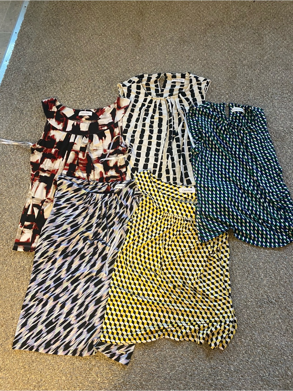 Lot bundle of 5 small Calvin Klein work tanks